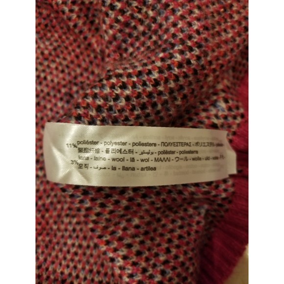 NWT Zara S red floral jacquard tunic long sweater oversize - Picture 13 of 14